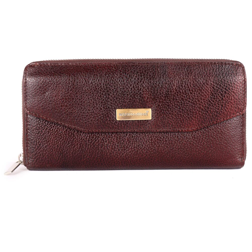 3554 Leather Wallet – Leather, Multiple Card Slots, Zipper Pocket, Slim